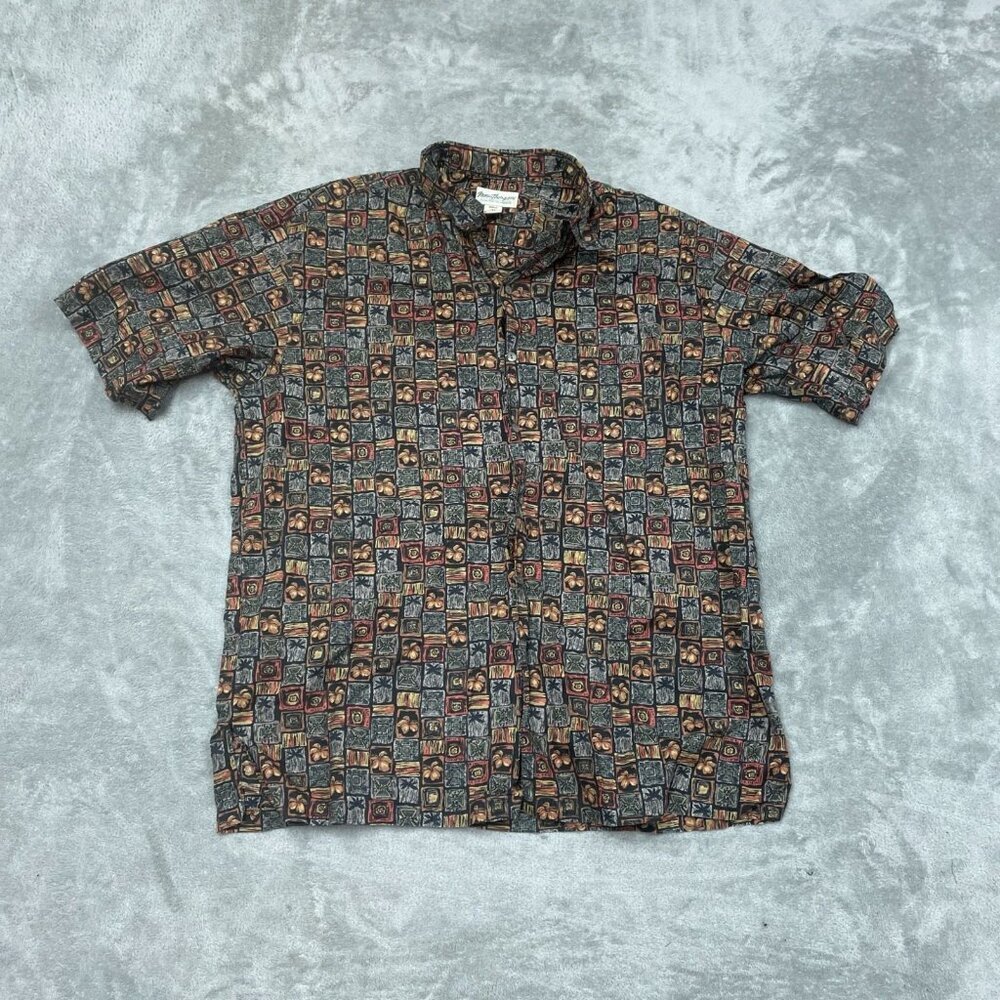 Vintage Norm Thompson Tori Richard Mens L Cotton Lawn Short Sleeve NWT 6429